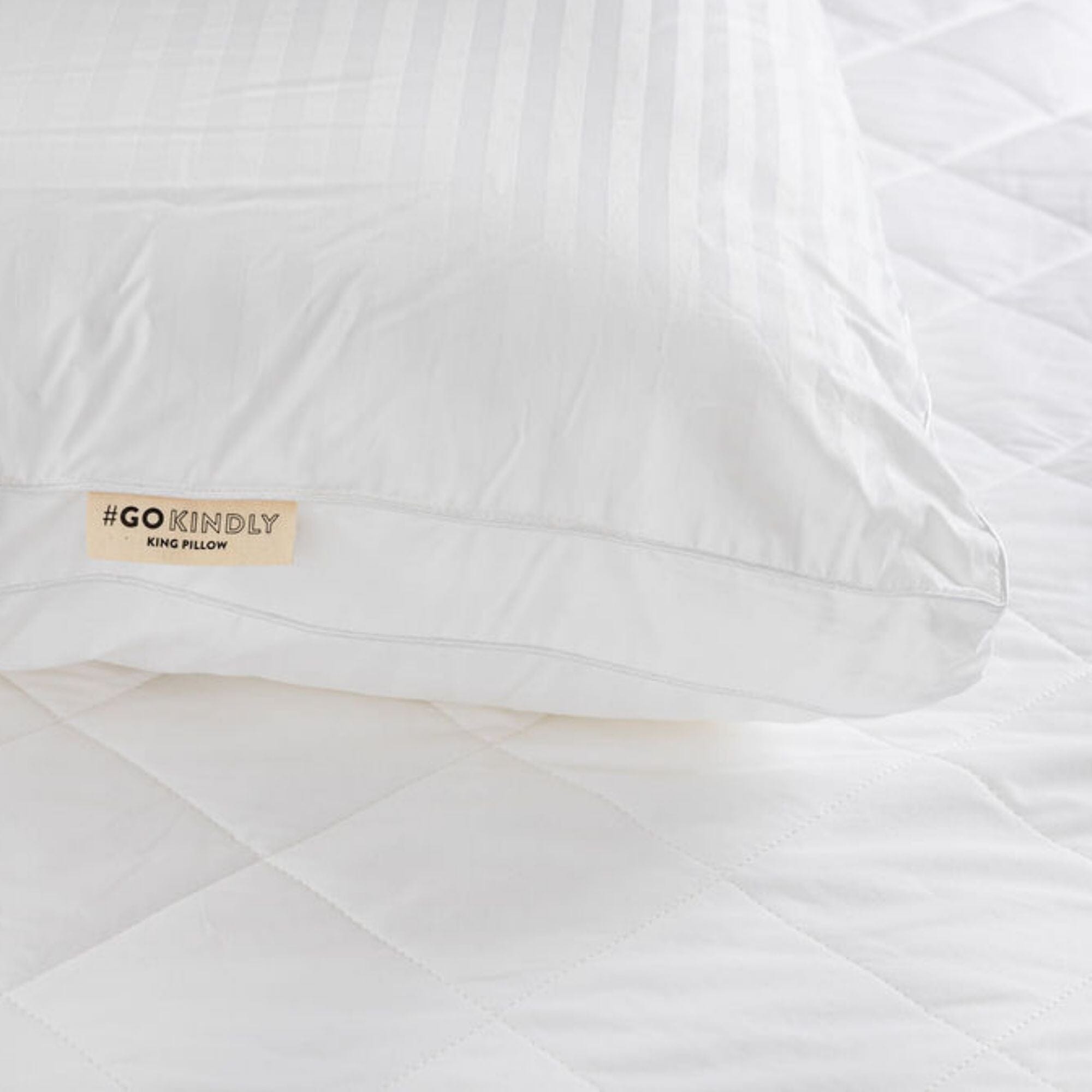 King Pillow on bed close up